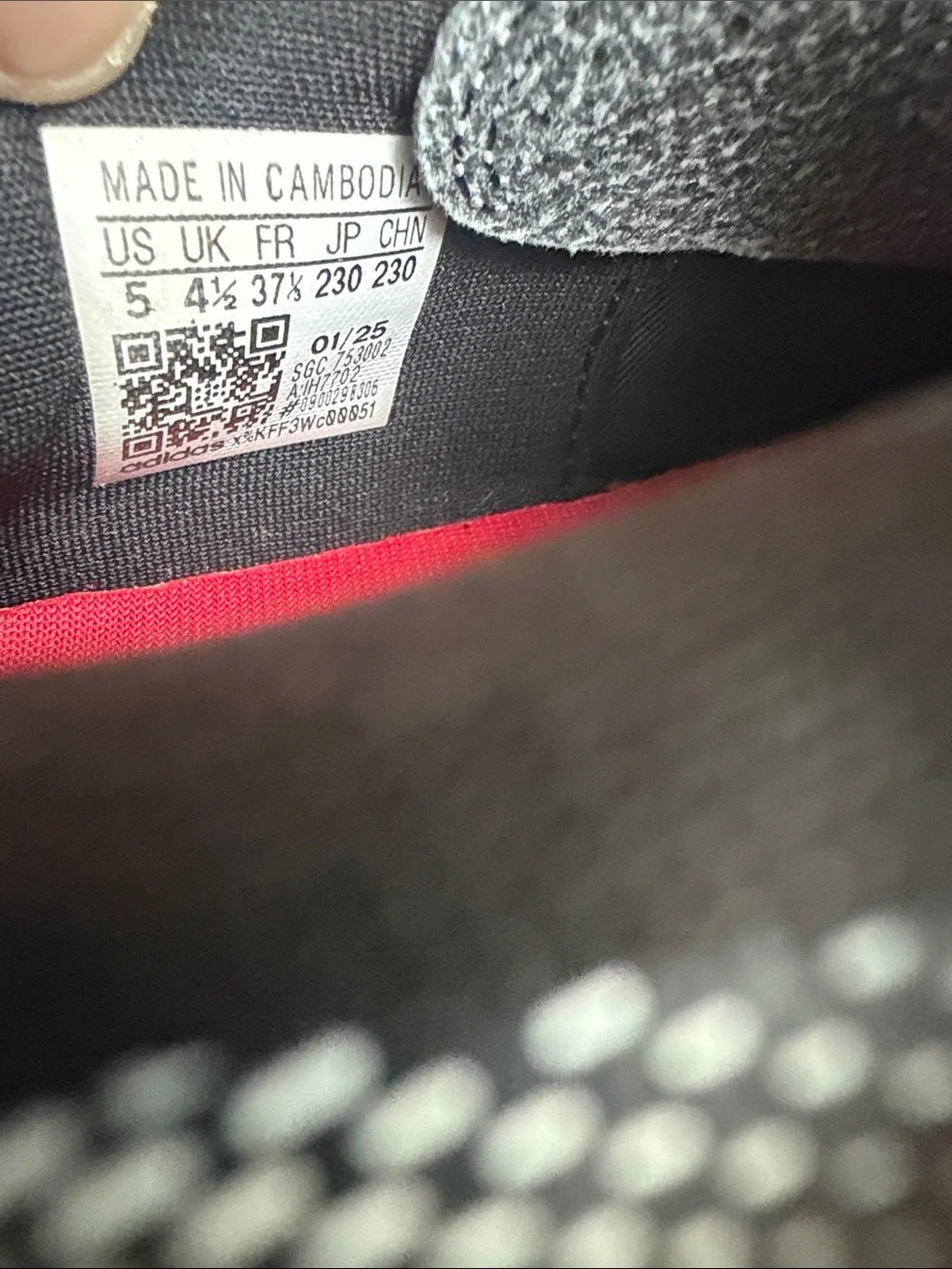 adidas Black and White Soccer Cleats with Pink Insoles
